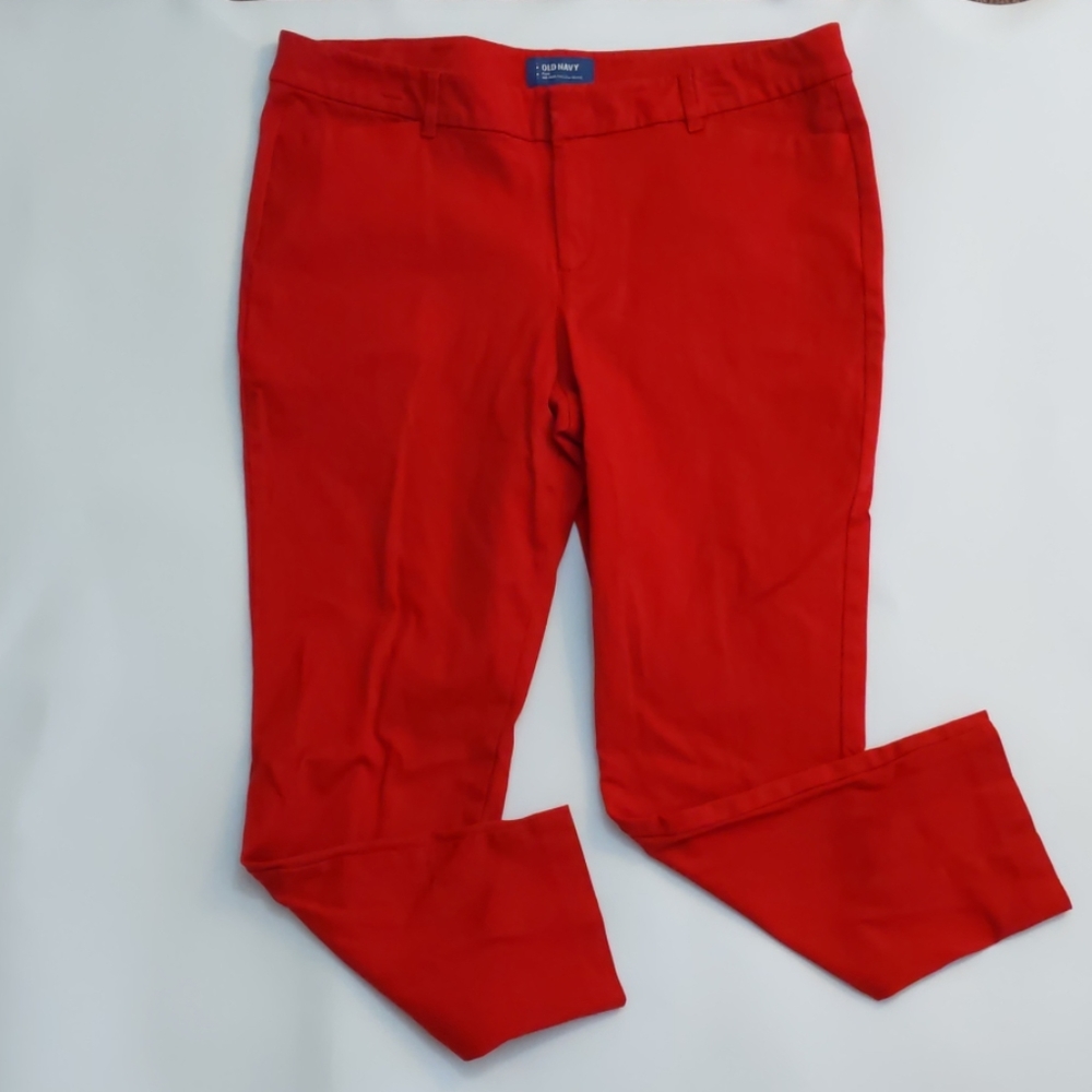 Old Navy twill red ankle pants size 16